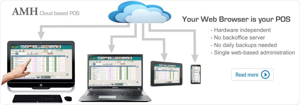 Cloud POS is hardware independent  all your need is a Web browser